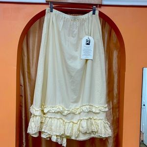 Krista Larson Cotton Voile Petticoat Skirt in Cream